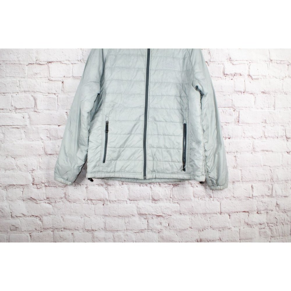 LL Bean Gray Nylon Lined Full Zip Waterproof Packable Jacket Size M - Picture 2 of 9